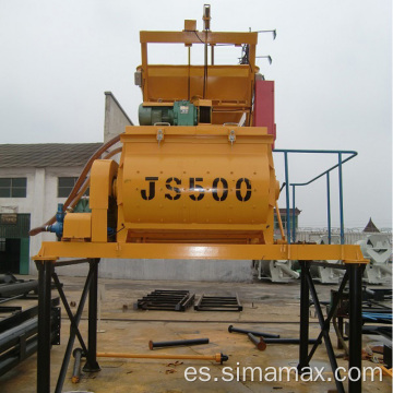 mezcladora de hormigón JS500 de doble eje